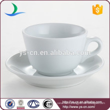 Classical white porcelain hotel restaurant bulk tea cup and saucer